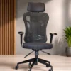 Ergonomic High Back Mesh Office Chair with Adjustable Headrest for Modern Offices Experience superior comfort and productivity with the Ergonomic High Back Mesh Office Chair with Adjustable Headrest, designed for professionals who spend long hours at their desks. Combining advanced ergonomic support, breathable mesh construction, and modern aesthetics, this chair is the perfect seating solution for corporate offices, home offices, workstations, and professional environments. Designed with a high-back ergonomic frame, this office chair provides complete support for the head, neck, shoulders, and lower back. The adjustable headrest helps maintain proper neck alignment, while the ergonomic backrest follows the natural curve of the spine, promoting healthy posture and reducing fatigue throughout the workday. The breathable mesh backrest enhances airflow, allowing heat and moisture to escape naturally. This keeps users cool and comfortable even during extended working hours, making the chair an excellent choice for busy offices, call centers, IT companies, coworking spaces, and home workstations. The generously padded fabric seat is made with high-density foam that delivers lasting comfort without losing its shape. The seat provides balanced support, making it suitable for prolonged computer work, meetings, online conferences, designing, programming, and administrative tasks. This ergonomic office chair features adjustable armrests that help reduce strain on the shoulders, wrists, and elbows while typing or using a computer. The height adjustment mechanism allows users to customize the seating position according to their desk height and individual comfort preferences. Built on a strong heavy-duty nylon base, the chair offers excellent stability and durability for daily commercial use. Smooth-rolling caster wheels provide effortless mobility across different floor surfaces, while the 360-degree swivel mechanism enables easy movement and improved workplace efficiency. Its sleek black finish and contemporary design blend seamlessly into modern office interiors, executive workspaces, conference rooms, educational institutions, and professional environments. Whether you're furnishing a startup office, corporate workspace, or home office, this chair delivers both functionality and style. Manufactured using premium-quality materials, the Ergonomic High Back Mesh Office Chair with Adjustable Headrest is built for durability, comfort, and long-term performance. It is an excellent investment for businesses and professionals seeking reliable ergonomic seating that supports productivity and overall well-being. Upgrade your workspace with a chair designed to improve posture, enhance comfort, and create a healthier working environment for everyday use. Key Features Ergonomic High Back Design Adjustable Headrest Breathable Mesh Backrest High-Density Foam Seat Cushion Adjustable Seat Height Adjustable Armrests Heavy-Duty Nylon Base Smooth Rolling Castor Wheels 360° Swivel Rotation Excellent Lumbar Support Durable Commercial-Grade Construction Modern Professional Design SEO Keywords Ergonomic Office Chair Mesh Office Chair High Back Mesh Chair Office Chair with Headrest Adjustable Office Chair Computer Chair Workstation Chair Task Chair Executive Mesh Chair Swivel Office Chair Revolving Office Chair Ergonomic Computer Chair Office Furniture Modern Office Chair Professional Office Chair