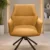 Luxury Swivel Conference Chair for Executive Offices, Conference Rooms & Reception Areas Create a sophisticated and professional workspace with the Luxury Swivel Conference Chair, designed to combine premium comfort, elegant aesthetics, and long-lasting durability. Ideal for executive meeting rooms, conference halls, boardrooms, reception lounges, corporate offices, and premium commercial interiors, this chair offers an exceptional seating experience while enhancing the overall appearance of modern workspaces. Featuring a contemporary ergonomic design, this conference chair is crafted with a generously padded seat, supportive backrest, and integrated armrests that provide outstanding comfort throughout long meetings, presentations, interviews, and daily office activities. The ergonomic profile encourages healthy posture while reducing pressure on the back, shoulders, and hips. The chair is upholstered in premium-quality leatherette with a luxurious mustard finish that brings warmth and sophistication to any office environment. Its smooth surface is soft to the touch, highly durable, resistant to daily wear, and easy to clean, making it suitable for both commercial and residential office spaces. The integrated padded armrests provide excellent support and allow users to sit comfortably for extended periods. High-density foam cushioning ensures superior comfort while maintaining its shape and resilience even with continuous daily use. Built on a heavy-duty powder-coated steel four-leg spider base, this chair offers excellent stability and durability while allowing a smooth 360-degree swivel movement. The swivel mechanism enables effortless interaction during meetings without the need to move the chair, improving convenience and productivity in collaborative workspaces. With its elegant minimalist styling and premium craftsmanship, the Luxury Swivel Conference Chair seamlessly complements executive desks, conference tables, reception counters, coworking spaces, consulting offices, luxury cabins, hotels, and modern commercial interiors. Manufactured using high-quality materials and precision engineering, this chair is designed for long-term reliability, comfort, and professional performance. Whether furnishing a boardroom, executive office, client meeting area, or reception lounge, this chair delivers the perfect balance of luxury, functionality, and modern design. Upgrade your office with a premium conference chair that offers ergonomic support, stylish aesthetics, and exceptional durability for today's professional work environments. Key Features Premium Leatherette Upholstery Ergonomic Medium Back Design High-Density Foam Cushioning Soft Integrated Armrests 360° Swivel Function Heavy-Duty Powder-Coated Steel Base Stable Four-Leg Spider Design Modern Executive Styling Commercial-Grade Construction Comfortable for Long Meetings Easy Maintenance Surface Suitable for Corporate Interiors SEO Keywords Conference Chair Luxury Conference Chair Swivel Conference Chair Executive Conference Chair Meeting Room Chair Reception Chair Visitor Chair Office Meeting Chair Upholstered Office Chair Executive Seating Chair Corporate Office Chair Boardroom Chair Premium Conference Seating Modern Office Chair Commercial Office Furniture