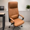 Upgrade your office with the Premium High Back Executive Office Chair with Lumbar Support, designed to provide superior comfort, ergonomic support, and executive style for modern professional environments. Featuring a tall cushioned backrest with integrated lumbar support, this chair helps maintain healthy posture and reduces lower back strain during long working hours. The generously padded seat and backrest offer excellent seating comfort, while the supportive armrests allow relaxed arm positioning for enhanced productivity. The high-back design supports the neck, shoulders, and spine, making it an ideal choice for executives, directors, managers, consultants, and professionals who spend extended hours at their desks. Built for smooth movement and everyday office performance, the chair includes a height-adjustable seating mechanism, 360-degree swivel functionality, and durable caster wheels for effortless mobility. The sturdy chrome-finish metal base ensures excellent stability, strength, and long-term durability in demanding office environments. With its elegant contemporary appearance and premium upholstery finish, this executive chair is perfectly suited for executive cabins, director rooms, boardrooms, corporate offices, premium workstations, and luxury home offices. Key Features Ergonomic high-back executive design Integrated lumbar support for lower back comfort Premium cushioned seat and backrest Comfortable padded armrests Thick cushioning for long working hours 360° swivel functionality Height-adjustable seating mechanism Durable chrome-finish metal base Smooth rolling caster wheels Strong and stable construction for professional use Ideal For Executive cabins Director rooms CEO offices Manager cabins Corporate offices Boardrooms Premium workstations Luxury home offices SEO Keywords Executive office chair, high back office chair, boss chair, ergonomic office chair with lumbar support, premium executive chair, director office chair, manager chair, luxury office chair, swivel office chair, cushioned office chair, corporate office chair, modern executive seating.