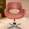 The Premium Designer Swivel Lounge Chair is crafted for customers who appreciate modern aesthetics and superior comfort. Upholstered in premium-quality leatherette with high-density foam cushioning, this chair provides exceptional seating comfort for extended periods. Its distinctive curved backrest with an open-back design creates a premium contemporary look while ensuring ergonomic support. The smooth 360° swivel mechanism allows effortless movement, making it perfect for reception areas, executive offices, meeting rooms, cafés, restaurants, hotel lobbies, luxury lounges, and stylish residential interiors. The heavy-duty chrome metal star base offers outstanding stability, corrosion resistance, and long-lasting durability. Designed for both commercial and residential environments, this chair blends luxury, comfort, and performance in one elegant package. Product Specifications Frame Material: Heavy-Duty Metal Frame Base Material: Chrome-Plated Steel Star Base Upholstery Material: Premium Leatherette Seat Material: High-Density Foam Cushion Armrest: Integrated Upholstered Armrests Backrest: Ergonomic Curved Open Back Swivel: 360° Rotation Color: Brown Style: Modern Luxury Assembly: Easy Assembly Usage: Indoor Key Features ✔ Premium Leatherette Upholstery ✔ Ergonomic Curved Backrest ✔ Modern Open-Back Designer Style ✔ Smooth 360° Swivel Function ✔ Heavy-Duty Chrome Metal Base ✔ Comfortable Armrests ✔ High-Density Foam Seat ✔ Strong Metal Construction ✔ Scratch & Rust Resistant Base ✔ Elegant Luxury Finish ✔ Easy Maintenance ✔ Ideal for Commercial & Residential Spaces Applications Office Reception Executive Cabin Hotel Lobby Waiting Area Café Restaurant Lounge Meeting Room Living Room Luxury Apartment Studio Commercial Interiors SEO Keywords Swivel Lounge Chair, Designer Lounge Chair, Leather Lounge Chair, Modern Lounge Chair, Reception Chair, Visitor Chair, Waiting Chair, Luxury Accent Chair, Office Lounge Chair, Hotel Lobby Chair, Café Chair, Restaurant Chair, Contemporary Chair, Leatherette Chair, Swivel Accent Chair, Premium Lounge Seating, Commercial Lounge Chair, Designer Office Chair, Modern Furniture India, Luxury Furniture