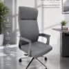 Upgrade your office seating experience with the Premium Ergonomic High Back Office Chair, thoughtfully designed to combine superior comfort, ergonomic support, and contemporary professional style. Featuring a sleek high-back profile and premium cushioning, this chair provides excellent support for long working hours while enhancing the appearance of modern office interiors. The ergonomic backrest is designed to support the natural curve of the spine, helping reduce back fatigue and promote healthy posture throughout the workday. The generously padded seat and armrests provide enhanced comfort, allowing professionals to work efficiently for extended periods without discomfort. Built for everyday office performance, this executive chair includes a smooth height-adjustable mechanism, 360-degree swivel functionality, and durable caster wheels for effortless movement across office floors. The sturdy chrome-finish metal base offers excellent stability, strength, and long-lasting durability, making it suitable for demanding corporate environments. With its clean contemporary design and premium upholstery finish, this chair is an ideal seating solution for executive cabins, manager cabins, director rooms, corporate offices, boardrooms, premium workstations, and home offices. Key Features Ergonomic high-back office chair design Comfortable cushioned seat and backrest Padded armrests for enhanced comfort Ergonomic spinal support for better posture Thick seat cushioning for long working hours 360° swivel functionality Height-adjustable seating mechanism Durable chrome-finish metal base Smooth rolling caster wheels Strong and stable construction Ideal For Executive cabins Manager cabins Director rooms Corporate offices Boardrooms Premium workstations Professional offices Home offices SEO Keywords Ergonomic office chair, high back office chair, executive office chair, boss chair, premium office chair, manager chair, director office chair, swivel office chair, cushioned office chair, ergonomic executive chair, corporate office chair, modern office seating.