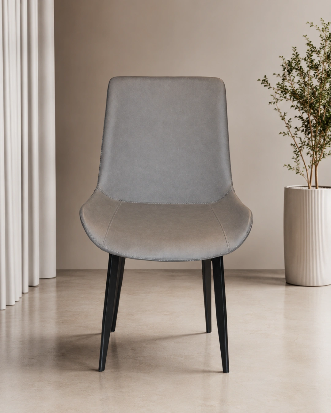Upgrade your office, reception area, meeting room, café, or dining space with this Modern Upholstered Visitor Chair, designed to combine contemporary style, superior comfort, and long-lasting durability. Featuring a premium upholstered seat and backrest with a sturdy powder-coated metal leg frame, this chair offers exceptional stability while adding a sophisticated touch to any modern interior. The ergonomically contoured backrest provides excellent support for comfortable sitting during meetings, waiting periods, or daily use. Its minimalist design blends seamlessly with corporate offices, conference rooms, reception areas, cafés, restaurants, hotels, and modern residential interiors. The durable upholstery is soft to the touch, easy to maintain, and engineered for everyday commercial use. The strong metal legs with a premium black powder-coated finish ensure excellent strength, corrosion resistance, and long service life. Anti-slip foot caps protect flooring while enhancing stability. Whether used individually or in bulk commercial projects, this chair delivers the perfect combination of aesthetics, functionality, and comfort. Ideal for architects, interior designers, offices, cafés, restaurants, hotels, educational institutions, and corporate environments, this chair is available in multiple upholstery colors to match different décor styles. Key Features Premium upholstered seat and backrest Strong powder-coated metal legs Ergonomic back support for enhanced comfort Modern minimalist design Heavy-duty commercial construction Scratch and corrosion-resistant frame Anti-slip floor protectors Comfortable cushioned seating Easy to clean and maintain Suitable for indoor commercial and residential use Available in multiple color options Ideal for bulk and project requirements Perfect For Office Reception Areas Visitor Seating Conference Rooms Meeting Rooms Waiting Areas Cafés & Restaurants Hotels & Lounges Dining Spaces Co-working Offices Commercial Interiors Modern Visitor Chair, Upholstered Visitor Chair, Reception Chair, Office Visitor Chair, Metal Leg Chair, Waiting Room Chair, Conference Chair, Commercial Chair, Restaurant Chair, Café Chair, Upholstered Dining Chair, Office Seating Chair, Premium Visitor Seating, Modern Office Chair, Reception Furniture, Hospitality Chair, Contemporary Chair, Designer Visitor Chair, Corporate Seating, Global Star Furniture.