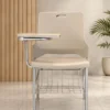 Enhance your learning and training environment with the Modern Training Chair with Writing Pad & Storage Basket, thoughtfully designed for comfort, functionality, and space efficiency. This premium training chair features a durable molded seat and backrest, a convenient foldable writing tablet, and a strong metal frame that ensures long-lasting performance in high-usage environments. The attached writing pad provides a stable surface for note-taking, laptop use, examinations, and training activities, making it an excellent choice for classrooms, coaching institutes, corporate training rooms, seminar halls, and conference centers. The integrated wire storage basket beneath the seat offers practical space for books, bags, files, and study materials, helping maintain an organized workspace. Its ergonomic backrest supports proper posture during extended sitting sessions, while the lightweight yet sturdy construction allows easy movement and arrangement. The chair’s modern minimalist design blends seamlessly with educational institutions, offices, training centers, and professional seminar spaces. Built for daily commercial use, this training chair combines durability, comfort, and functionality, making it a reliable seating solution for educational and professional environments. Key Features Attached writing pad for study and training use Strong powder-coated metal frame Ergonomic molded seat and backrest Integrated wire storage basket under the seat Space-saving and easy-to-arrange design Durable construction for high-traffic use Easy to clean and maintain Suitable for classrooms, institutes, and offices Ideal For Training centers Coaching institutes Classrooms Seminar halls Conference rooms Corporate training spaces Examination halls Educational institutions SEO Keywords Training chair with writing pad, classroom chair with tablet arm, student chair with writing tablet, training room chair, coaching institute chair, seminar chair with desk, conference training chair, educational chair with storage basket, lecture chair with writing board, modern training chair.