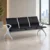 three seater waiting chair, black mesh waiting chair, mesh reception chair, three seater reception chair, office waiting chair, reception seating, waiting area furniture, black mesh chair, visitor seating, office reception furniture, three seat waiting chair, commercial seating, Global Star Furniture, furniture manufacturer Ghaziabad