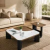 centre table centre table set modern centre table dual level centre table marble look centre table wood look centre table living room table contemporary centre table modern living room furniture marble look furniture home furniture Ghaziabad furniture manufacturer Ghaziabad Global Star Furniture