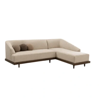 L-shaped sofa, sectional sofa, modern sectional sofa, beige sofa, beige L-shaped sofa, chaise sofa, modern living room sofa, contemporary sofa, sofa furniture, home sofa, lounge sofa, reception sofa, office lounge sofa, sofa manufacturer, furniture manufacturer Ghaziabad