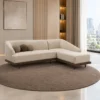 L-shaped sofa, sectional sofa, modern sectional sofa, beige sofa, beige L-shaped sofa, chaise sofa, modern living room sofa, contemporary sofa, sofa furniture, home sofa, lounge sofa, reception sofa, office lounge sofa, sofa manufacturer, furniture manufacturer Ghaziabad