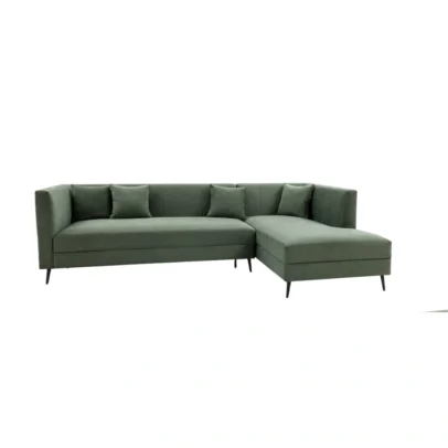 L-shaped sofa, sectional sofa, modern sectional sofa, green sofa, green L-shaped sofa, chaise sofa, modern living room sofa, contemporary sofa, upholstered sofa, lounge sofa, reception sofa, office lounge sofa, sofa furniture, sofa manufacturer, furniture manufacturer Ghaziabad