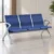 three seater waiting chair, blue mesh waiting chair, three seater reception chair, mesh reception chair, office waiting chair, reception seating, waiting area furniture, blue mesh chair, visitor seating, office reception furniture, three seat waiting chair, commercial seating, Global Star Furniture, furniture manufacturer Ghaziabad