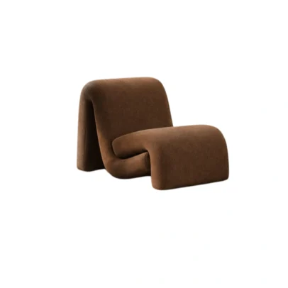 lounge chair brown lounge chair upholstered lounge chair modern lounge chair accent chair contemporary chair sculptural chair soft seating lounge furniture modern home furniture upholstered furniture furniture manufacturer furniture manufacturer in Ghaziabad Global Star Furniture