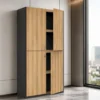 wooden office storage cabinet, office storage cabinet, modern office cabinet, office storage furniture, wooden office cabinet, office cupboard, open shelf office cabinet, enclosed storage cabinet, office furniture, office furniture manufacturer, office furniture Ghaziabad, furniture manufacturer Ghaziabad, commercial office furniture, 6x3 office cabinet