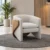 two tone accent chair, upholstered accent chair, modern accent chair, curved accent chair, cream accent chair, brown accent chair, upholstered chair, contemporary chair, lounge chair, modern seating, accent seating, home furniture, commercial seating, Global Star Furniture, furniture manufacturer Ghaziabad