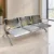 three seater waiting chair, perforated metal waiting chair, silver waiting chair, three seater reception chair, office waiting chair, reception seating, waiting area furniture, metal waiting chair, visitor seating, office reception furniture, perforated seating, three seat waiting chair, commercial seating, Global Star Furniture, furniture manufacturer Ghaziabad