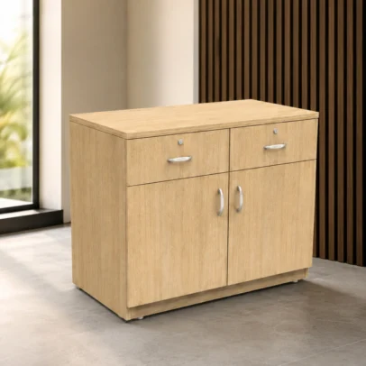 STG-02 office storage, office storage cabinet, office storage furniture, 2 drawer office cabinet, office cabinet with drawers, wooden finish office cabinet, modern office storage, office furniture, office furniture manufacturer, office furniture Ghaziabad, office storage unit, commercial office furniture, office cabinet manufacturer, office furniture supplier
