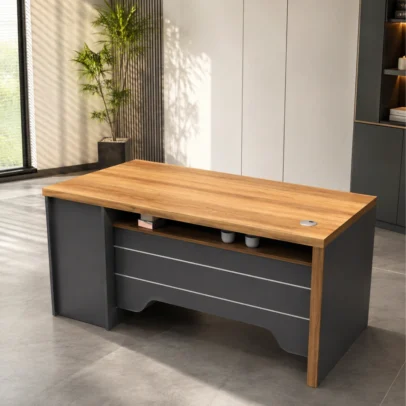 executive office table, executive office desk, modern office table, office desk, office furniture, wooden finish office table, executive table, office table with storage, office table with drawer, office table with cable management, office furniture manufacturer, furniture manufacturer Ghaziabad, office furniture Ghaziabad