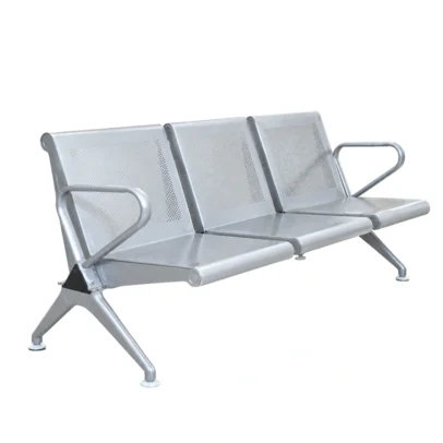 3 seater waiting chair, waiting chair, metal waiting chair, office waiting chair, reception chair, 3 seater reception chair, perforated waiting chair, office reception seating, visitor seating, office furniture, waiting area furniture, reception furniture, office chair manufacturer, furniture manufacturer in Ghaziabad, Global Star Furniture