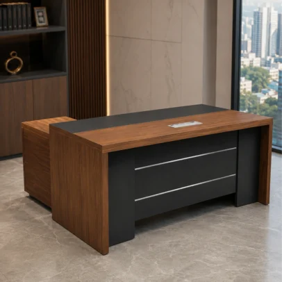 executive office table, premium executive table, modern office table, executive office desk, office furniture, wooden finish office table, office table with drawers, executive table with storage, office table with cable management, modern executive desk, office furniture manufacturer, office furniture Ghaziabad, furniture manufacturer Ghaziabad, custom office table