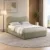 modern upholstered bed, curved upholstered bed, curved headboard bed, minimalist bed, modern bed, olive grey bed, khaki upholstered bed, upholstered headboard, contemporary bed, bedroom furniture, modern bedroom furniture, home furniture, bed manufacturer, Global Star Furniture, furniture manufacturer Ghaziabad