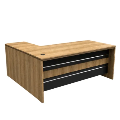 modern executive office table, executive office table, executive office desk, modern office table, office furniture, wooden finish office table, office table with storage, executive table with drawers, office table with cable management, executive office furniture, office furniture manufacturer, office furniture Ghaziabad, furniture manufacturer Ghaziabad, custom office table