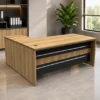modern executive office table, executive office table, executive office desk, modern office table, office furniture, wooden finish office table, office table with storage, executive table with drawers, office table with cable management, executive office furniture, office furniture manufacturer, office furniture Ghaziabad, furniture manufacturer Ghaziabad, custom office table