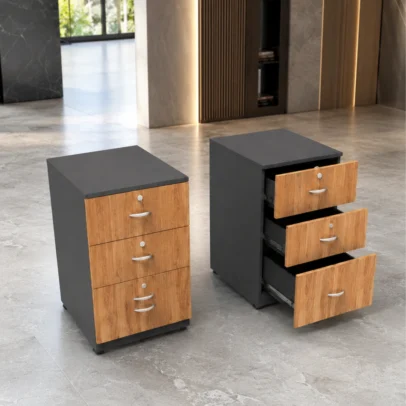 office storage pedestal, office drawer pedestal, 4 drawer office storage, office storage unit, office furniture, office storage cabinet, wooden finish office storage, black office storage, office furniture manufacturer, office furniture manufacturer Ghaziabad, office furniture Ghaziabad, office storage furniture, commercial office furniture
