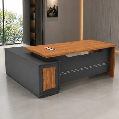 modern executive office table, executive office table, executive office desk, modern office table, office furniture, wooden finish office table, executive table with storage, office table with side storage, office table with cable management, modern executive desk, office furniture manufacturer, office furniture Ghaziabad, furniture manufacturer Ghaziabad, custom office table