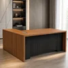 premium executive office table, executive office table, modern executive table, executive office desk, office table, wood finish office table, ribbed front office table, office table with cable management, premium office furniture, modern office furniture, executive table manufacturer, office furniture manufacturer, office furniture Ghaziabad, furniture manufacturer Ghaziabad, custom office table
