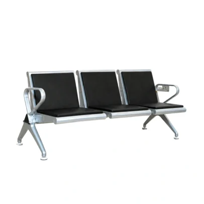 3 seater waiting chair, office waiting chair, reception waiting chair, 3 seater reception chair, visitor waiting chair, black waiting chair, office reception seating, waiting area furniture, reception furniture, office chairs, visitor seating, office furniture, office chair manufacturer, furniture manufacturer in Ghaziabad, Global Star Furniture