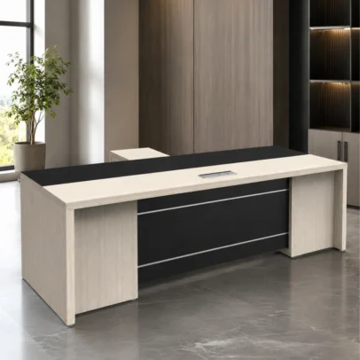 astor executive table, executive office table, modern office table, executive desk, office furniture, wood finish office table, office table with cable port, modern executive desk, office table manufacturer, executive table manufacturer, office furniture manufacturer, office furniture Ghaziabad, corporate office table, CEO cabin table