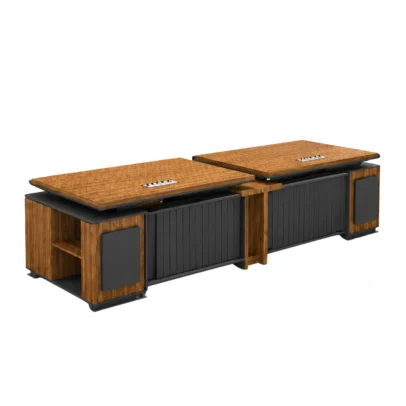 executive workstation table, office workstation table, modern office table, executive office furniture, office furniture, workstation with storage, office table with cable port, wood texture office table, office storage table, corporate office furniture, office furniture manufacturer, office table manufacturer, office furniture Ghaziabad, modern workstation
