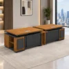 executive workstation table, office workstation table, modern office table, executive office furniture, office furniture, workstation with storage, office table with cable port, wood texture office table, office storage table, corporate office furniture, office furniture manufacturer, office table manufacturer, office furniture Ghaziabad, modern workstation