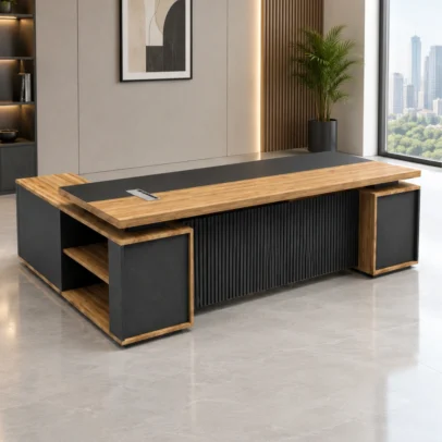 executive office table executive table modern office table office furniture office table office table with storage fluted office table wooden finish office table executive office furniture office furniture manufacturer office table manufacturer office furniture Ghaziabad furniture manufacturer Ghaziabad corporate office furniture