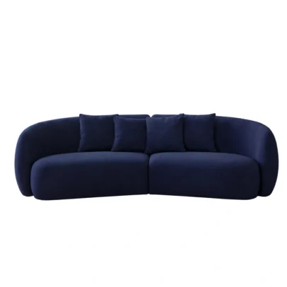 modern sofa, curved sofa, navy blue sofa, fabric sofa, premium fabric sofa, modern living room sofa, curved sofa design, contemporary sofa, lounge sofa, home sofa, sofa manufacturer, furniture manufacturer Ghaziabad, Global Star Furniture