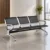 3 seater waiting chair, office waiting chair, reception waiting chair, 3 seater reception chair, visitor waiting chair, black waiting chair, perforated waiting chair, office reception seating, waiting area furniture, reception furniture, office chairs, visitor seating, office furniture, furniture manufacturer in Ghaziabad, Global Star Furniture
