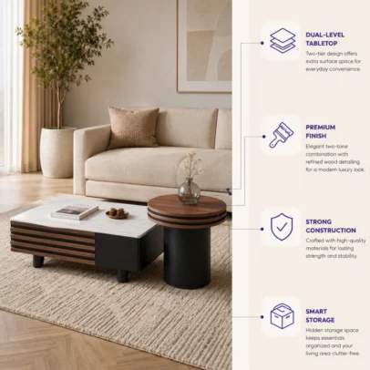 centre table centre table set modern centre table dual level centre table living room table modern living room furniture wooden centre table contemporary centre table centre table manufacturer furniture manufacturer Ghaziabad home furniture Ghaziabad Global Star Furniture