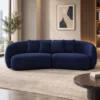 modern sofa, curved sofa, navy blue sofa, fabric sofa, premium fabric sofa, modern living room sofa, curved sofa design, contemporary sofa, lounge sofa, home sofa, sofa manufacturer, furniture manufacturer Ghaziabad, Global Star Furniture