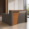 OREVA Grand reception desk, reception desk, reception table, office reception furniture, modern reception desk, reception counter, office furniture, reception furniture manufacturer, office furniture manufacturer Ghaziabad, reception desk Ghaziabad, office reception counter, modern office furniture, reception storage desk
