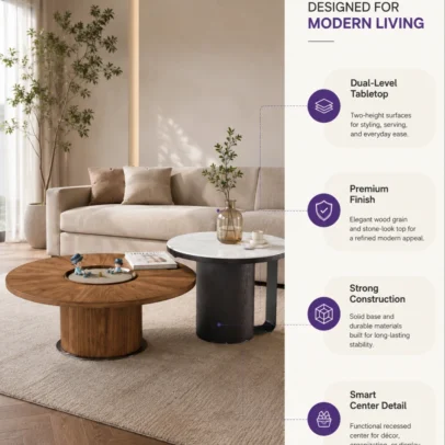 modern centre table, round centre table, centre table set, living room centre table, round coffee table, wooden look centre table, marble look centre table, modern furniture, home furniture, centre table manufacturer, furniture manufacturer Ghaziabad, Global Star Furniture, contemporary centre table