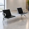 2 seater waiting chair, waiting chair with center table, 2 seater reception chair, office waiting chair, reception waiting chair, visitor waiting chair, black waiting chair, office reception seating, waiting area furniture, reception furniture, office furniture, integrated center table chair, office chair manufacturer, furniture manufacturer in Ghaziabad, Global Star Furniture