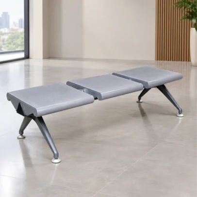3 seater waiting bench, metal waiting bench, office waiting bench, 3 seater waiting chair, reception waiting bench, perforated waiting bench, metal reception seating, visitor waiting seating, office reception seating, waiting area furniture, reception furniture, office furniture, office furniture manufacturer, furniture manufacturer in Ghaziabad, Global Star Furniture