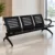 3 seater waiting chair, black waiting chair, perforated waiting chair, office waiting chair, 3 seater reception chair, reception waiting chair, visitor waiting chair, black reception seating, office reception seating, waiting area furniture, reception furniture, office furniture, office chair manufacturer, furniture manufacturer in Ghaziabad, Global Star Furniture