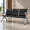 3 seater waiting chair, black waiting chair, 3 seater reception chair, office waiting chair, visitor waiting chair, black reception seating, reception waiting chair, office reception seating, waiting area furniture, reception furniture, office chairs, office chair manufacturer, furniture manufacturer in Ghaziabad, Global Star Furniture