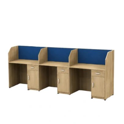 3 seat workstation, 3 seat office workstation, office workstation, office workstation furniture, workstation with partition, office partition workstation, office workstation with storage, corporate office workstation, modern office furniture, office furniture manufacturer, office furniture Ghaziabad, workstation manufacturer Ghaziabad, commercial office furniture