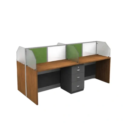 BRICKS 105 workstation, BRICKS 105 office workstation, two seat office workstation, office workstation, two person workstation, office workstation furniture, workstation with partition, office partition workstation, office workstation with drawers, three drawer workstation, corporate office workstation, modern office furniture, office furniture manufacturer, office furniture Ghaziabad, workstation manufacturer Ghaziabad