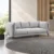 Modern 3 seater sofa design Light grey fabric upholstery Soft fabric appearance Plush cushioning Multiple back cushions Individual seat cushions Refined edge detailing Sleek metal legs Contemporary silhouette Spacious seating arrangement Neutral colour suitable for modern interiors Designed for living rooms, lounges and modern homes