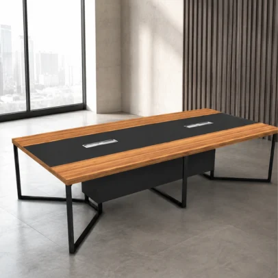 modern conference table, office conference table, conference room table, meeting room table, office table, conference table with cable management, conference table with storage, modern office furniture, corporate meeting table, wooden finish conference table, office meeting table, commercial office furniture, office furniture manufacturer, office furniture Ghaziabad, conference table manufacturer