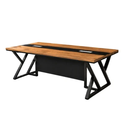 modern executive office table, executive office table, executive table, executive office desk, office table, modern office table, wooden office table, executive table with cable management, office table with cable management, X leg office table, executive table with modesty panel, corporate office furniture, CEO office table, office furniture manufacturer, office furniture Ghaziabad