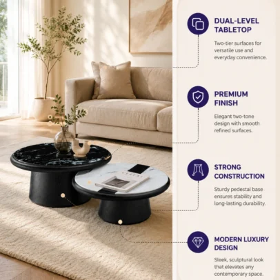 centre table centre table set round centre table modern centre table dual level centre table living room table contemporary centre table round coffee table pedestal centre table modern living room furniture home furniture Ghaziabad furniture manufacturer Ghaziabad Global Star Furniture