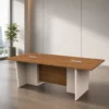 PRISM conference table, modern conference table, office conference table, meeting room table, conference room table, office table, conference table with cable management, wooden conference table, conference table with modesty panel, modern office furniture, corporate office furniture, meeting room furniture, office furniture manufacturer, office furniture Ghaziabad, furniture manufacturer