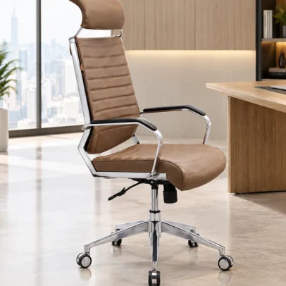 executive office chair, brown office chair, high back executive chair, executive chair with headrest, premium office chair, brown executive chair, office chair with headrest, high back office chair, executive office furniture, office furniture, office chair manufacturer, office furniture manufacturer, office furniture Ghaziabad, executive chair supplier, Global Star Furniture